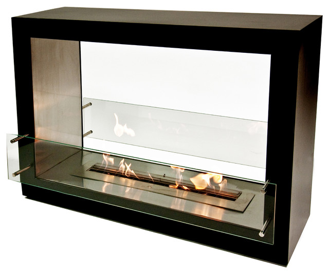 The Bio Flame Sek XL, Free Standing SeeThrough Ethanol Fireplace