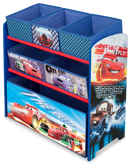 Contemporary Toy Storage Listitdallas Children Blue Disney Cars Multi Fabric Bin Toy Book
