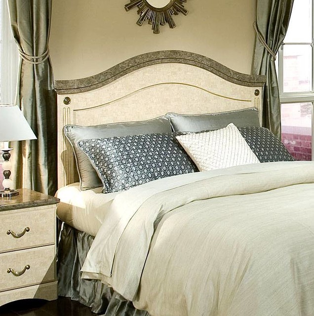 Queen/Full Size Headboard w Simulated Marble Traditional Headboards