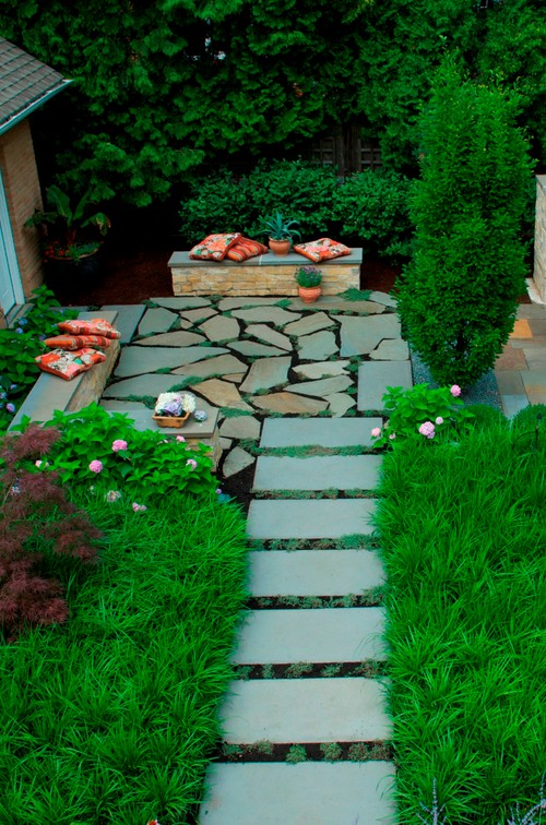 Contemporary Patio Pathway by Lake Forest Landscape Architects & Landscape Designers Architectural Gardens, Inc