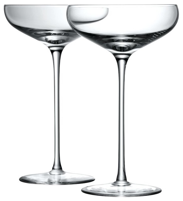 LSA Bar Collection Champagne Saucers, Box of 4 Contemporary