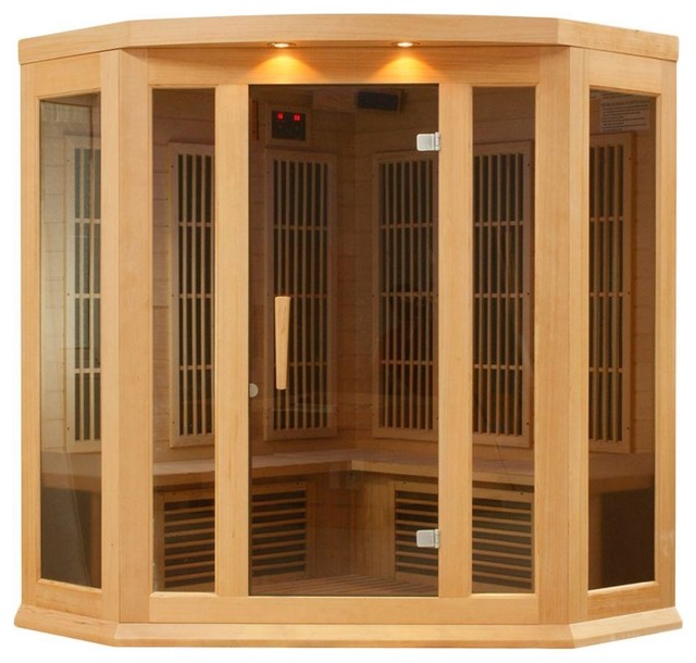 Better Life Saunas & Steam Units 3Person Corner Carbon Infrared Sauna