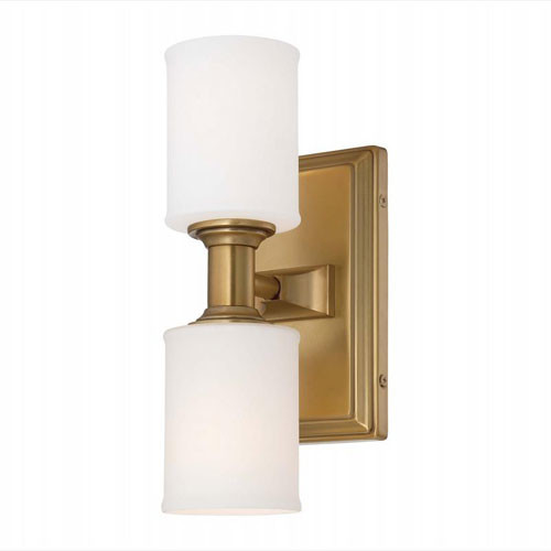 Harbour Point Two-Light Wall Sconce in Liberty Gold - Modern - Wall Sconces