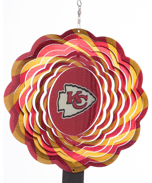 Kansas City Chiefs Geo Spinner Eclectic Garden Statues And Yard Art