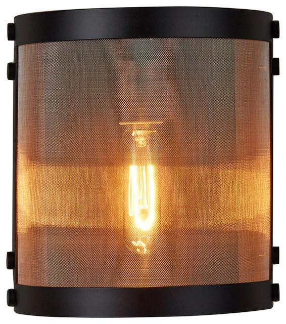 Industrial Edison Metal Mesh Wall Sconce Antique Style - Industrial - Wall Sconces - by HONG YUTAO
