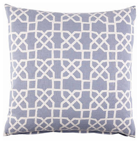 John Robshaw Blue Trellis Pillow - Contemporary - Decorative Pillows