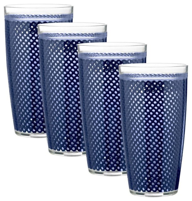 Insulated Drinkware in Navy Set of 4 Contemporary Everyday