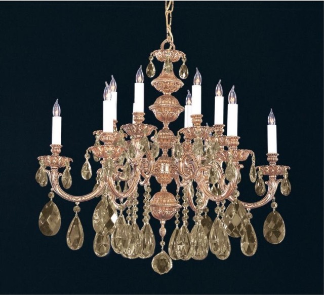 Crystorama2512Oxford Six Light Chandelier Victorian Chandeliers