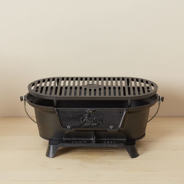 Lodge Cast Iron Hibachi Grill Contemporary Bbqs By West Elm 