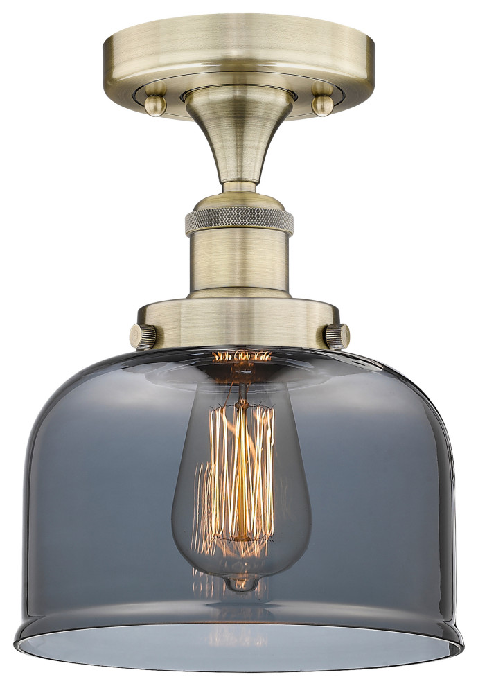 Bell 1 Light Semi Flush Mount 8 Industrial Flush Mount Ceiling