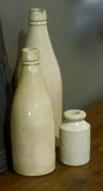 Eclectic Living Geelong Vintage Ceramic Bottles - Bachelor Pad eclectic-living-room