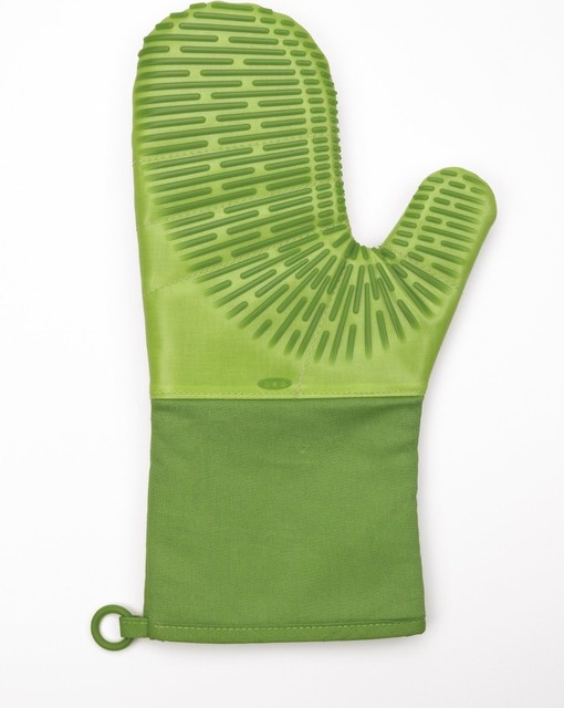 Oxo Good Grips Silicone Oven Mitt with Green Contemporary