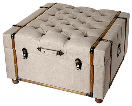 Upholstered Storage Trunks Set Of 3 Contemporary Decorative Trunks by Fantastic Decor LLC