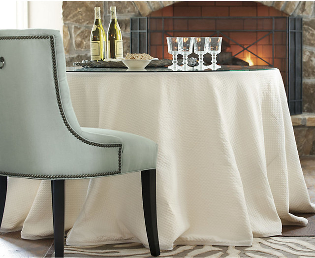 108 inch Essential Tablecloth Khaki Twill Contemporary Tablecloths by Ballard Designs