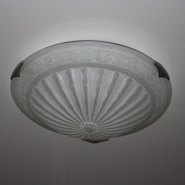 Wilshire Medallion Scavo Pewter Stainless Steel Flush Mount