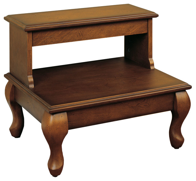 Attic Cherry Antique Cherry Bed Steps With Drawer Transitional Table Attic Cherry Antique Cherry Bed Steps With Drawer Transitional Table