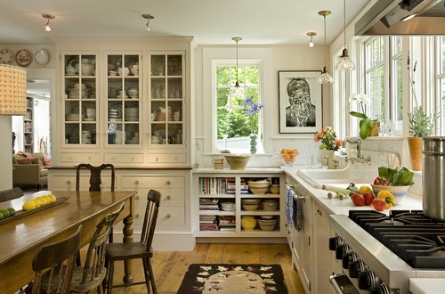 Country kitchen with dining table