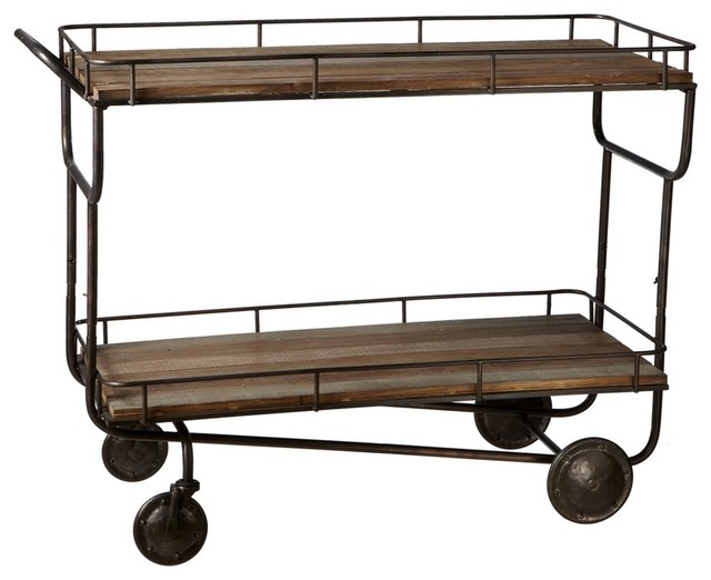 Industrial TwoTier Cart on Wheels Bar Carts by MidwestCBK