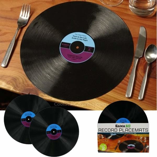 Vinyl Record Dinner Placemats Contemporary Placemats by
