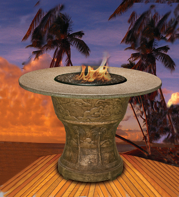 Palm Fire Pit Bar Table Tropical Fire Pits minneapolis by