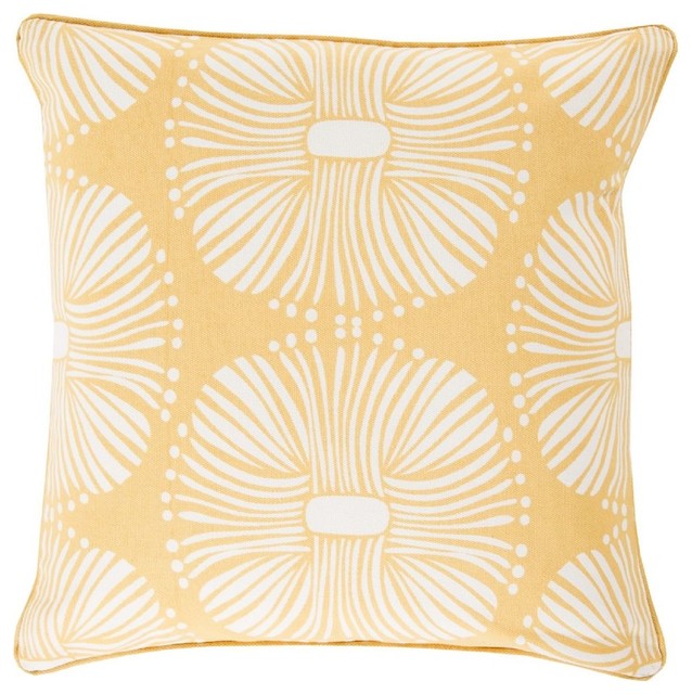 Contemporary Burst Square Yellow-Neutral Decorative Pillow - Contemporary - Decorative Pillows ...