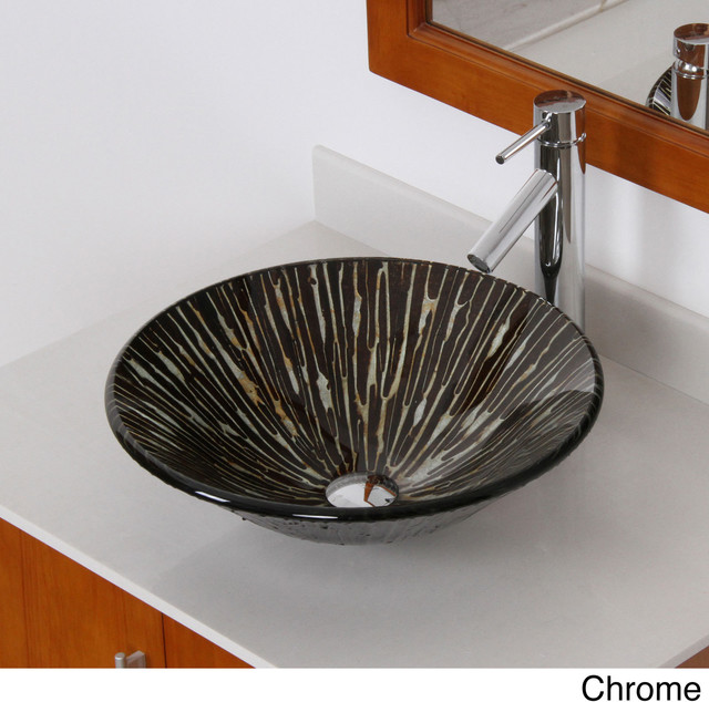 ... Bathroom Vessel Sink with Faucet Combo contemporary-bathroom-sinks
