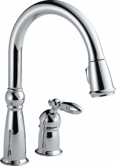 Victorian Pull-Down Faucet Chrome - Transitional - Kitchen Faucets - by