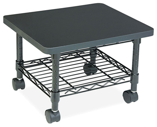 Mobile Under Desk Home Office Fax / Printer Stand Cart with Shelf