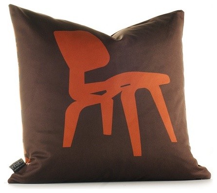 Modern Classics Pillow in Rust and Chocolate - Modern - Scatter Cushions
