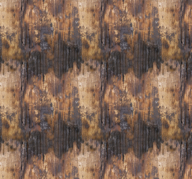 Removable Wallpaper-Singed Wood-Peel & Stick Self Adhesive, 24x108