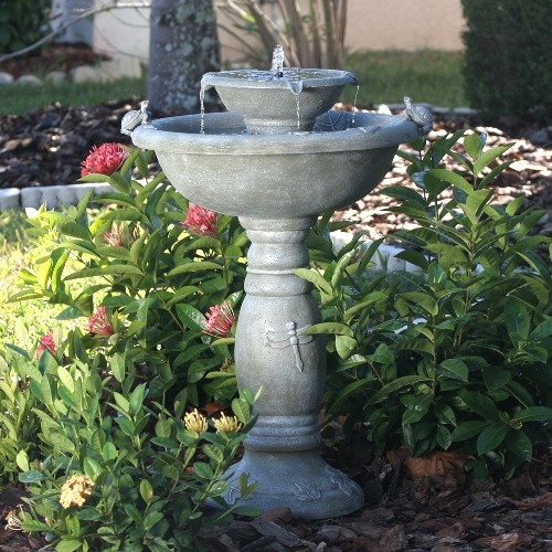 Smart Solar Country Gardens 2-Tier Solar-on-Demand Fountain