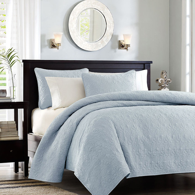 Madison Park Mansfield 3piece Quilted Pattern Coverlet Mini Set 
