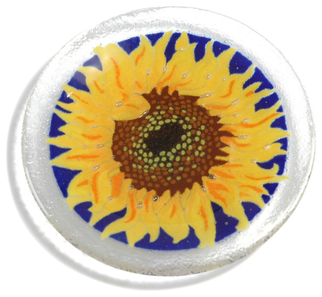 6" Sunflowers Plate Traditional Decorative Plates by Peggy Karr
