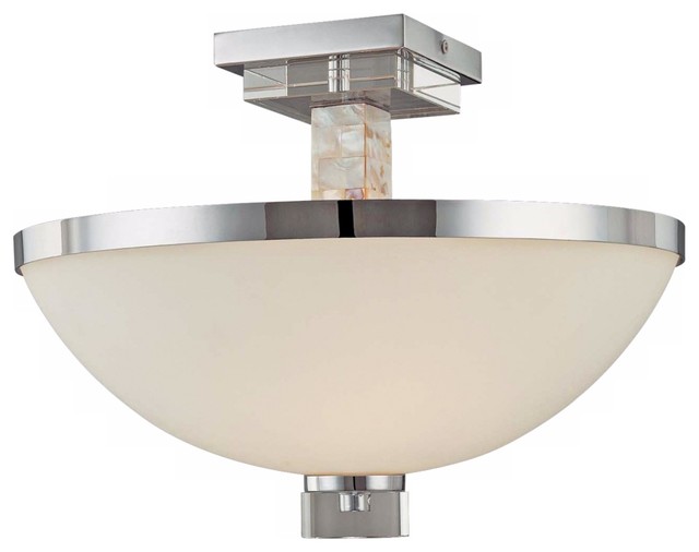 Cashelmara Collection Shell Mosaic 16" Wide Ceiling Light Beach Style
