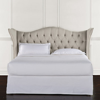 Kendall Tufted King Headboard - Pecan Antique Satin Natural