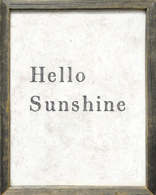 Hello Sunshine Vintage Framed Art Print Modern Artwork by Rosenberry Rooms