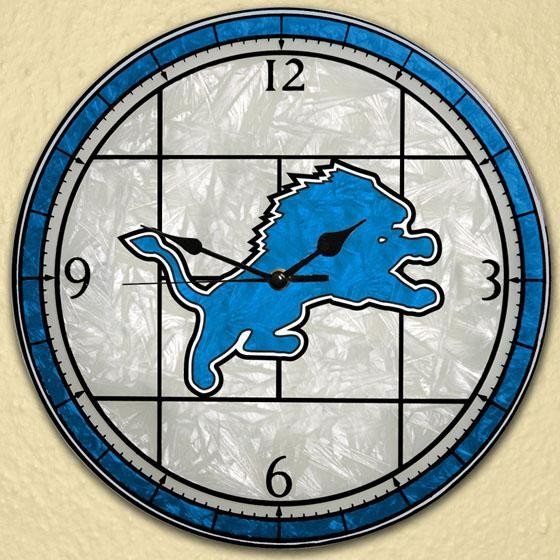 Sports Team NFL Art Glass Clock Traditional Clocks