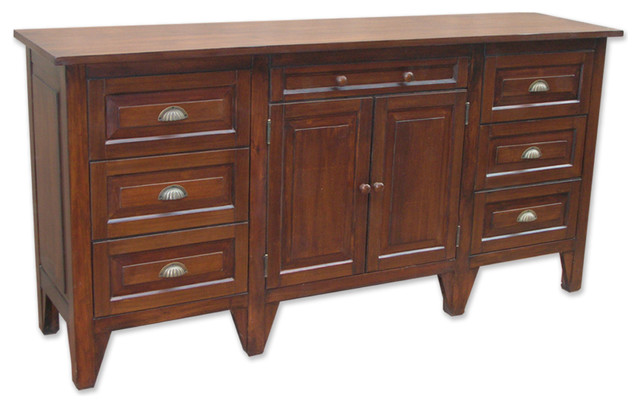 Cottage Style Sideboard, Walnut - Farmhouse - Buffets And Sideboards ...