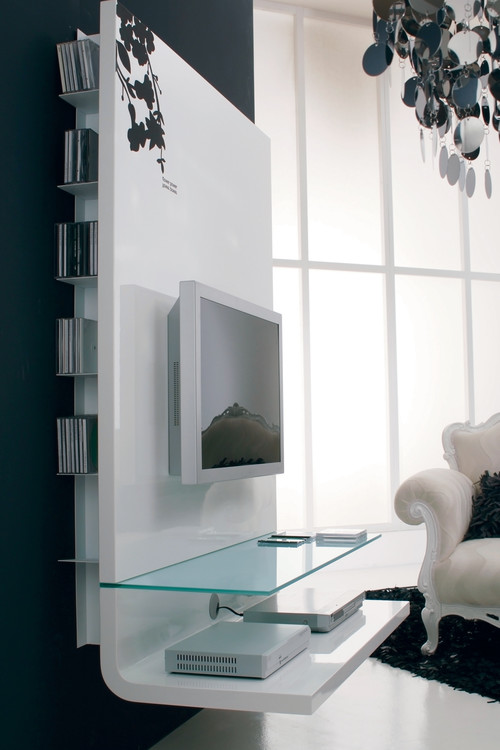 Contemporary TV shelving unit