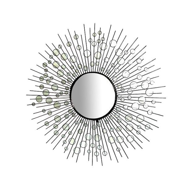 Wire Capiz Sunburst Wall Mirror Modern Wall Mirrors by Target