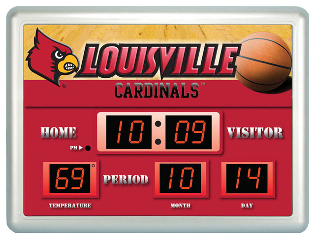 Louisville Cardinals Scoreboard Wall Clock - Traditional - Wall Clocks - by Gifted Living