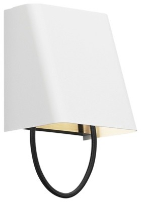 Tech Lighting Pull Small Wall Sconce, White, Black Cord - Modern - Wall Sconces - by LBC Lighting