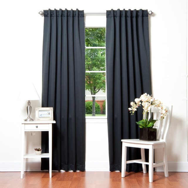 ... Insulated Blackout Curtain, Black - Traditional - Curtains - by Amazon