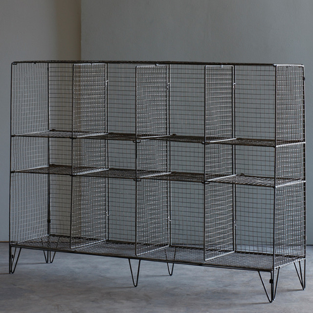 Wire Gymnasium Shelving Unit Eclectic Display And Wall Shelves