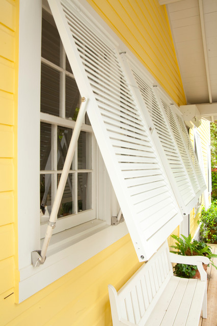 Bahama Impact Storm/Decorative Shutters - Tropical - Exterior - chicago