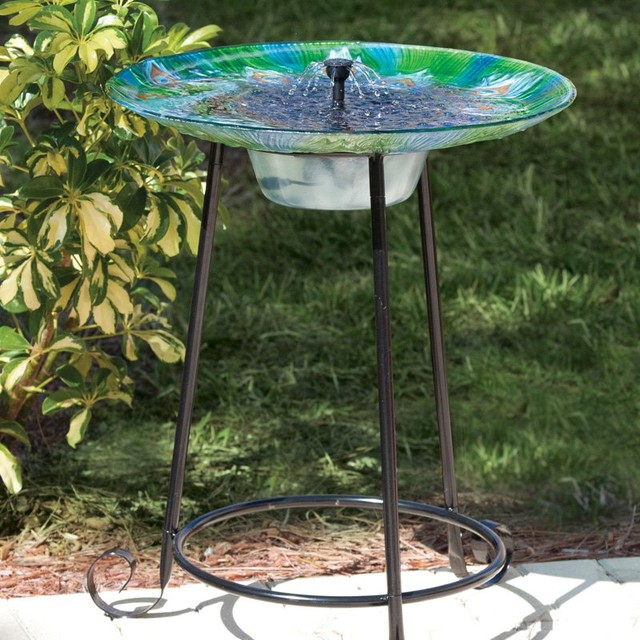 argus peacock glass solar bird bath fountain 20221r01 argus peacock glass solar bird bath fountain 20221r01
