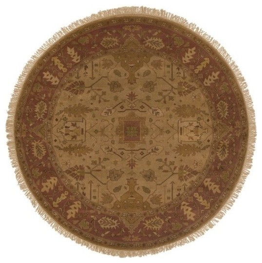 Adana IT1181 8Foot Round Wool Rug in Persian Style Contemporary