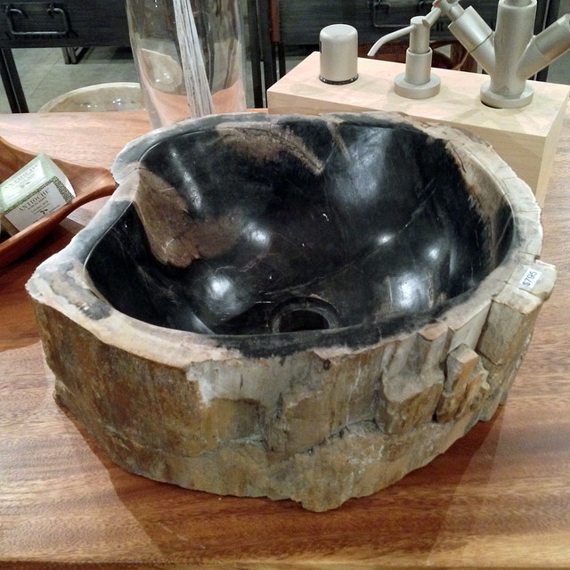 Petrified Wood Vessel Sink Craftsman Bathroom Sinks boise by