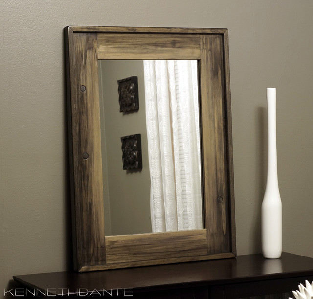 Wood Framed Mirrors Rustic milwaukee by Woodworks