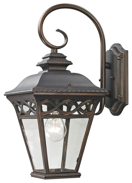 Cornerstone Mendham 1 Light Exterior Coach Lantern in Hazelnut Bronze - Traditional - Outdoor ...